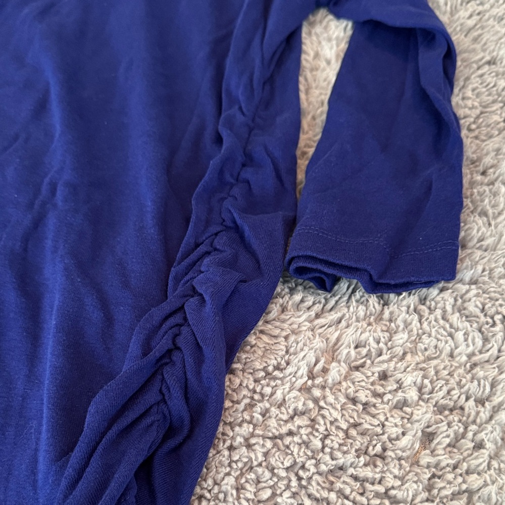 Motherhood Maternity Deep Royal Blue V-Neck Long Sleeve Top - Picture 4 of 4